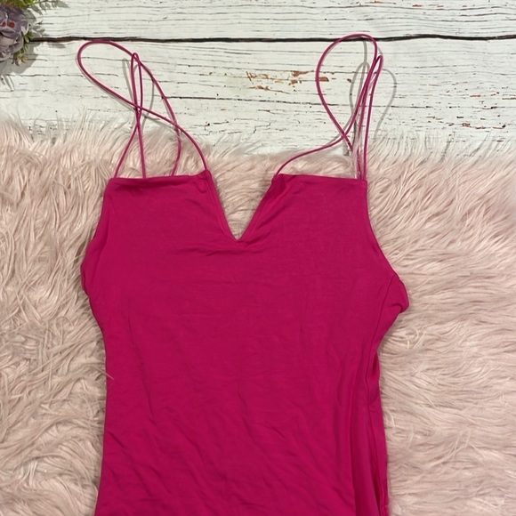 NWT SER.O.YA Bright Pink Strappy Halter BROGAN MIDI DRESS - Picture 5 of 11